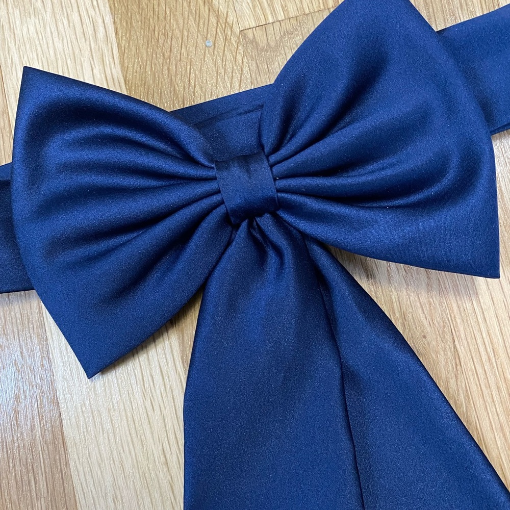 Marine Blue David’s Bridal Flower Girl Sash (One Size)